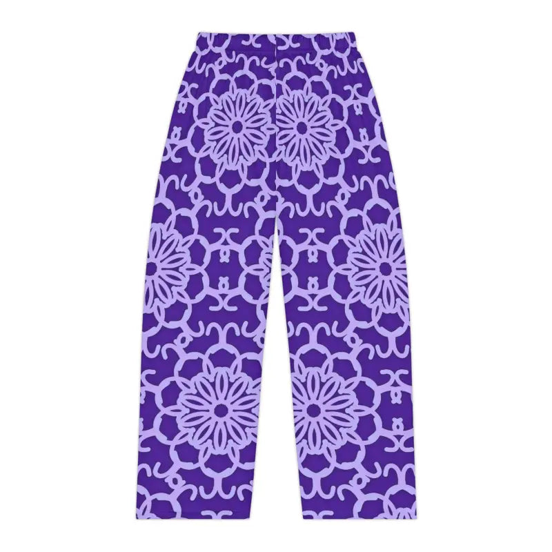 Chill in Style: Purple Blue Abstract Pajama Pants - All Over Prints