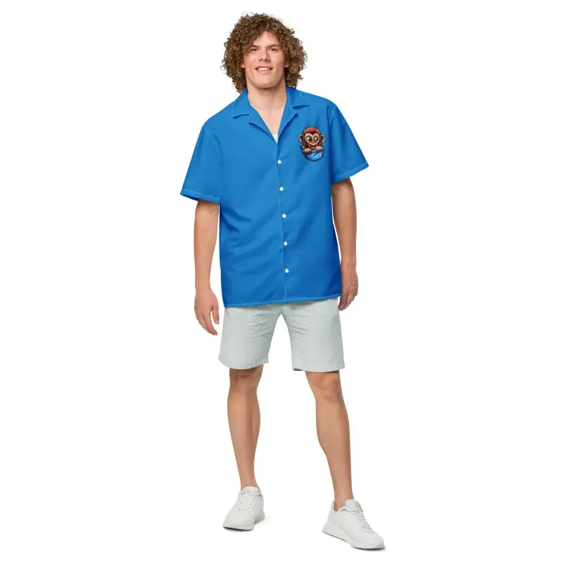 Stay Cool in Style: Summer Moisture-wicking Monkey Pocket Shirt - Xs Button