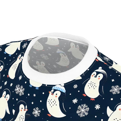 Unisex Penguin Sew Tee: Playful Winter Fun! - T-shirts