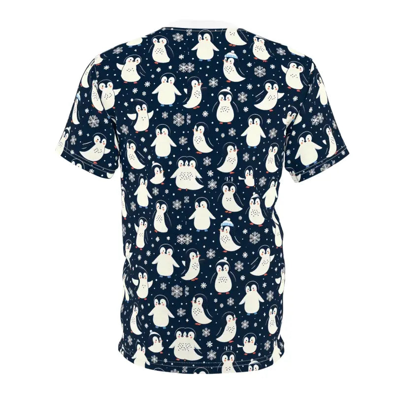 Unisex Penguin Sew Tee: Playful Winter Fun! - T-shirts