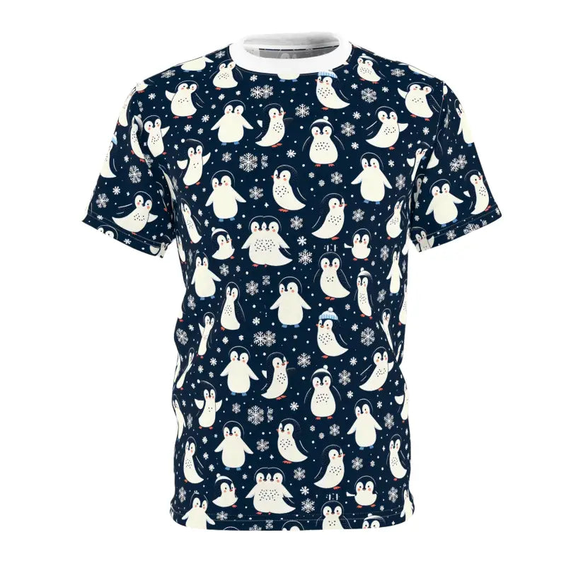 Unisex Penguin Sew Tee: Playful Winter Fun! - T-shirts