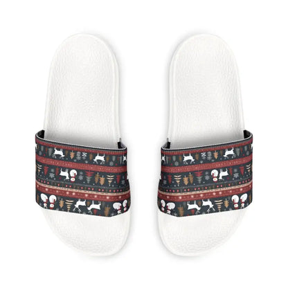 Chill in Style: Youth Pu Christmas Slide Sandals - Kid’s Shoes