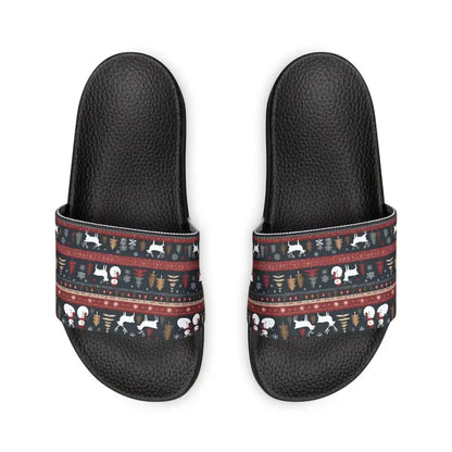 Chill in Style: Youth Pu Christmas Slide Sandals - Kid’s Shoes