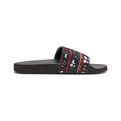 Chill in Style: Youth Pu Christmas Slide Sandals - Kid’s Shoes