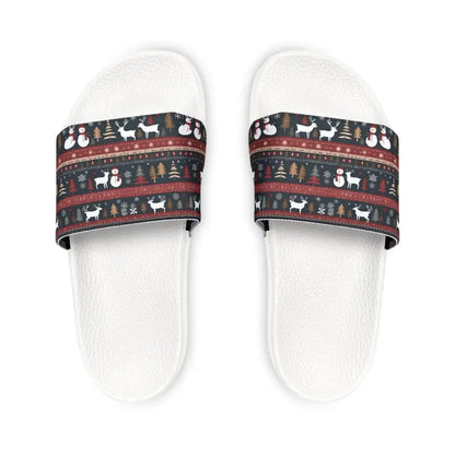 Chill in Style: Youth Pu Christmas Slide Sandals - Kid’s Shoes