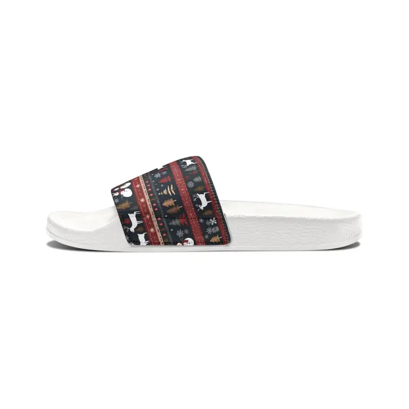 Chill in Style: Youth Pu Christmas Slide Sandals - Kid’s Shoes