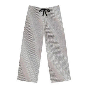 Pajama Pants White Oblique Stripes Grey Black Runway Style - Dipaliz - Xs / Stitching - Pajamas