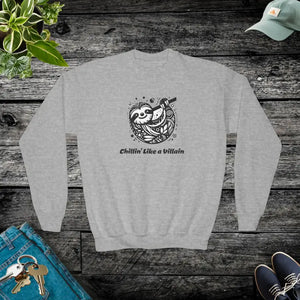 Villain Youth Crewneck Sweatshirt for Young Trendsetters - Dipaliz - Sport Grey / Xs - Sweatshirts