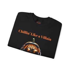 Villain Jack o Lantern Heavy Blend Crewneck Halloween - Dipaliz - Sweatshirts