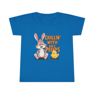 Chillin with my Peeps Toddler Tee - Easter Rabbit Chick - Dipaliz - T-shirts