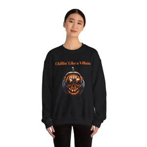 Villain Jack o Lantern Heavy Blend Crewneck Sweatshirt - Dipaliz - Sweatshirts