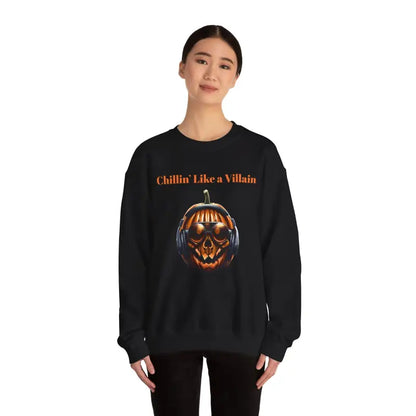 Elevate your Chill with the Villain Jack o Lantern Crewneck - Sweatshirt