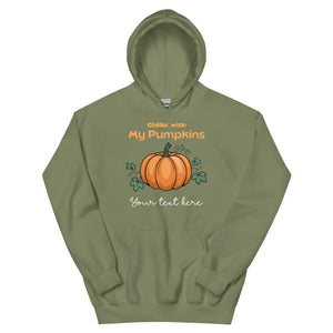 Pumpkins Hoodie Unisex Cozy Autumn Warmth Fashion - Dipaliz - Military Green / s - Hoodies