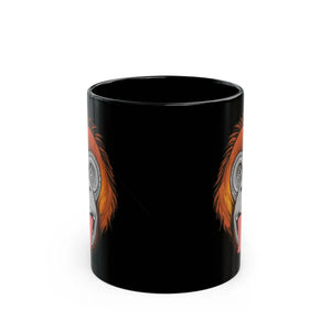 Quirky Chimpanzee Tongue Black Ceramic Mug - Dipaliz - Mugs