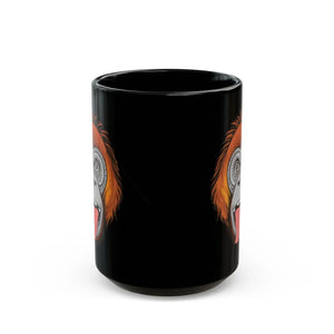 Quirky Chimpanzee Tongue Black Ceramic Mug - Dipaliz - Mugs