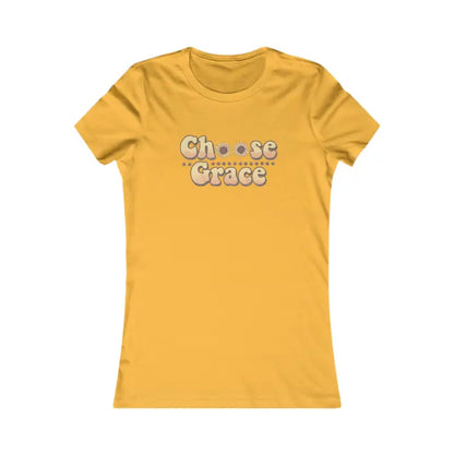 Rock your Style with Choose Grace Women’s Favorite Tee - s / Gold T-shirt