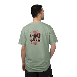 T-shirt - Heart Graphic Valentines Tee Choose Love Cotton Shirt - Dipaliz