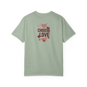 T-shirt - Heart Graphic Valentines Tee Choose Love Cotton Shirt - Dipaliz