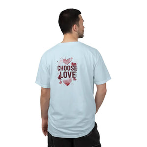 T-shirt - Heart Graphic Valentines Tee Choose Love Cotton Shirt - Dipaliz