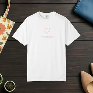 T-shirt - Heart Graphic Valentines Tee Choose Love Cotton Shirt - Dipaliz White / s