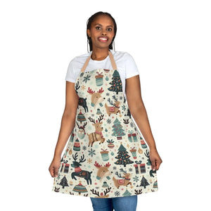 Vibrant Festive Apron - Tie-back Closure Holiday - Dipaliz - Aprons