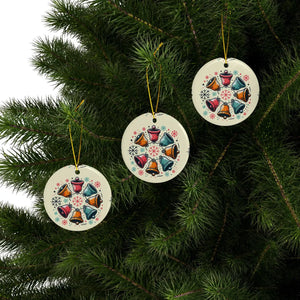 Festive Christmas Bells – Ceramic Stylish Shapes - Dipaliz - Holiday Ornaments