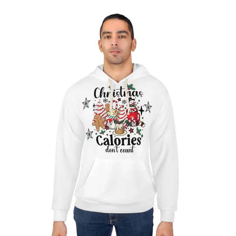 Festive Christmas Calories Unisex Pullover Hoodie - All Over Prints