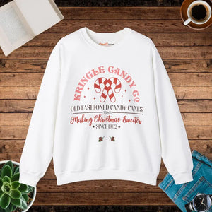 Candy Cane Christmas Sweatshirt - Festive Holiday Top - Dipaliz - s / White - Sweatshirts