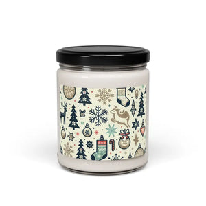 Christmas Cheer Scented Natural Soy Wax Cozy Holiday Candle - Dipaliz - Cinnamon Vanilla / 9oz - Candles