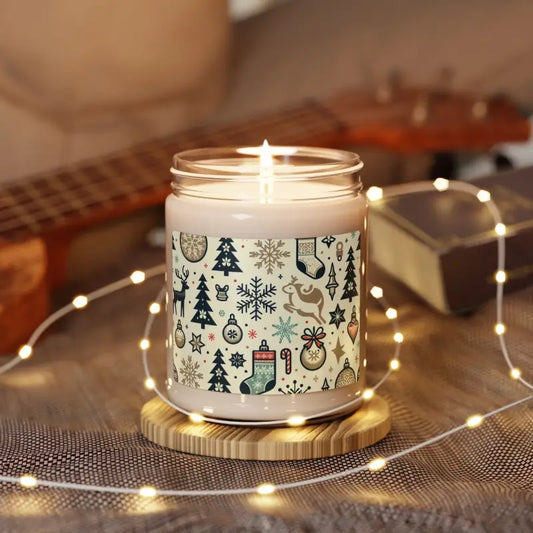 Christmas Cheer Scented Soy Candle 9oz Cozy Holiday Decor - Clean Cotton / Home