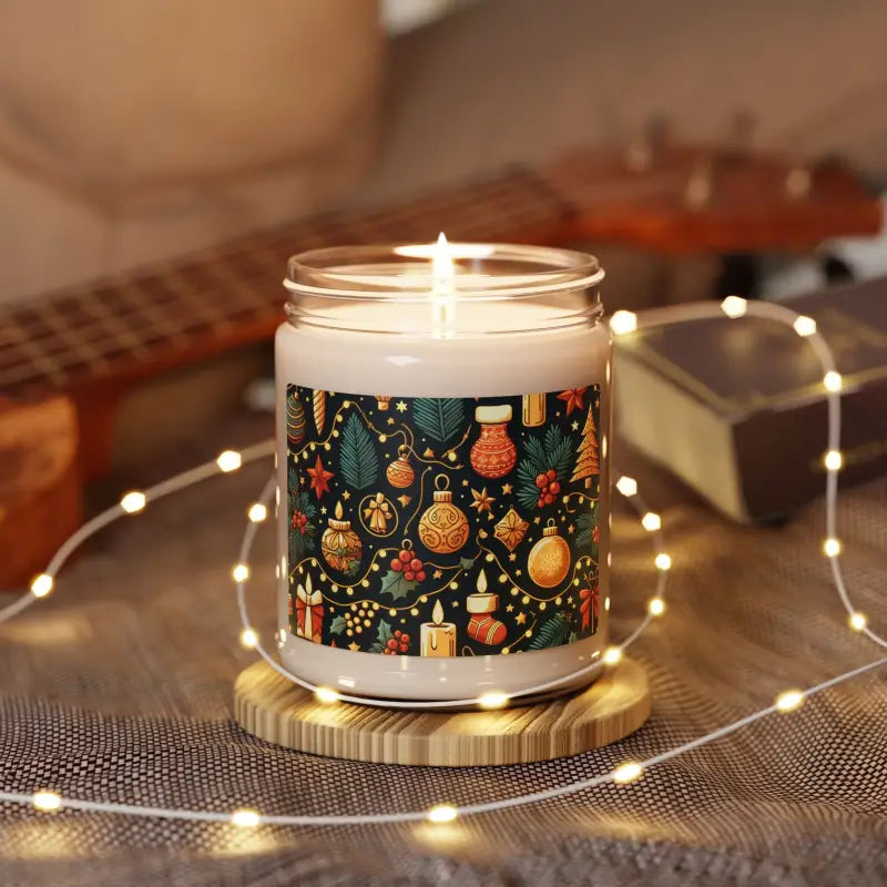 Bring Festive Cheer with Scented Soy Candle Magic - Clean Cotton / 9oz Home Decor