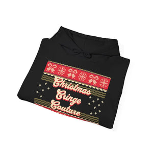Cozy Ugly Sweater Hoodie - Christmas Cringe Couture - Dipaliz - Sweatshirts