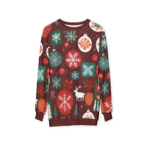 Christmas Decorations Unisex Sweatshirt Cut Festive - Dipaliz - Sweatshirts