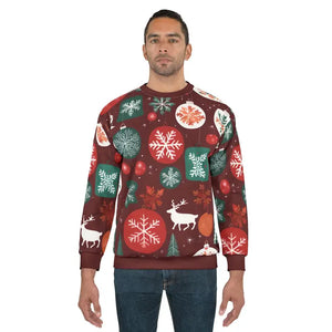 Christmas Decorations Unisex Sweatshirt Cut Festive - Dipaliz - Sweatshirts