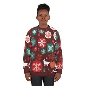 Christmas Decorations Unisex Sweatshirt Cut Festive - Dipaliz - Sweatshirts