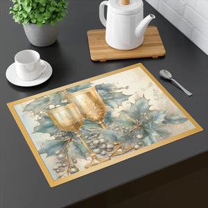 Dining Table Placemats – Cotton Festive Christmas Drinks - Dipaliz