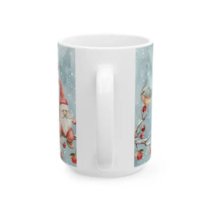 Robin Winter Mug - Festive Holiday Ceramic Coffee Cup - Dipaliz - Mugs