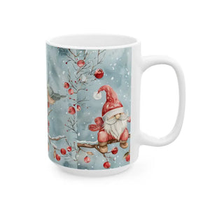 Robin Winter Mug - Festive Holiday Ceramic Coffee Cup - Dipaliz - Mugs