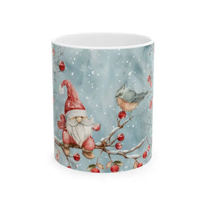 Robin Winter Mug - Festive Holiday Ceramic Coffee Cup - Dipaliz - Mugs
