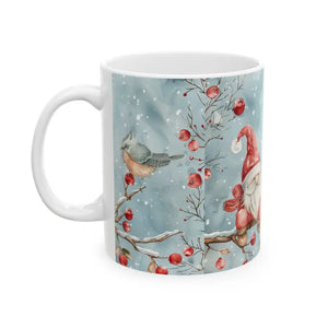 Robin Winter Mug - Festive Holiday Ceramic Coffee Cup - Dipaliz - Mugs
