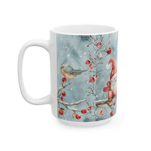 Robin Winter Mug - Festive Holiday Ceramic Coffee Cup - Dipaliz - Mugs