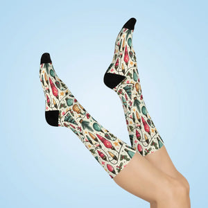 Cushioned Christmas Lights Crew Socks - Holiday - Dipaliz
