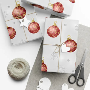 Ornament Gift Wrap Vintage Christmas Holiday Paper - Dipaliz - Wrapping