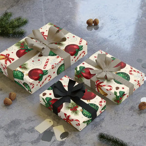 Painterly Holiday Magic Wrapping Paper Warm Festive Flair Dipaliz