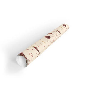 Christmas Ornament Gift Wrap Roll Retro Red Bauble Paper Dipaliz - Wrapping