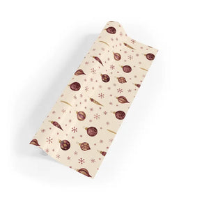 Christmas Ornament Gift Wrap Roll Retro Red Bauble Paper Dipaliz - Wrapping