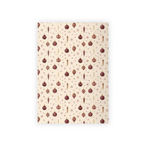 Christmas Ornament Gift Wrap Roll Retro Red Bauble Paper Dipaliz - Wrapping