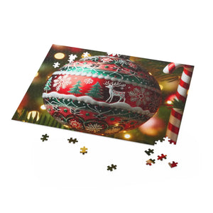 Enchanting Christmas Ornament Puzzle - Holiday Fun with High-quality Chipboard Pieces - Dipaliz