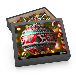 Enchanting Christmas Ornament Puzzle - Holiday Fun with High-quality Chipboard Pieces - Dipaliz
