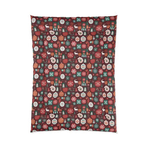 Home Decor - Christmas Ornaments Decorations Pattern Comforter - Dipaliz 68’’ × 92’’